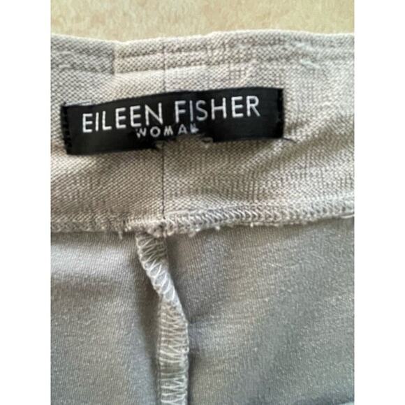 Eileen Fisher Women's Pull-on Stretch Waist Pants Relaxed Fit Gray Viscose Blend - Picture 8 of 11